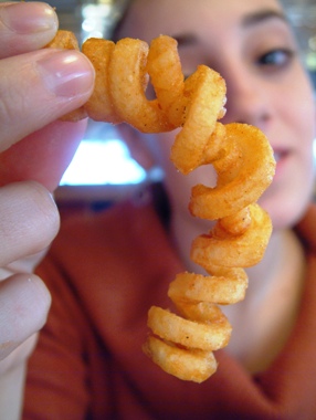 Pictured is one of the latest trends across the fast food industry ... the curly fry!  Photo by Miss C Glass.